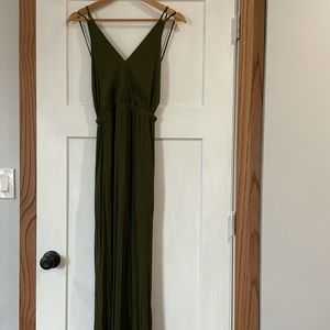 Lulu’s lost in paradise olive green backless maxi